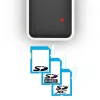 Axagon CRE-X1 ulkoinen 5 paikan kortinlukija, CF, CF Type II, MMC, MMC Mobile, MMCmicro, MS Duo, MS PRO, Memory Stick (MS), MicroDrive, MicroSD...,