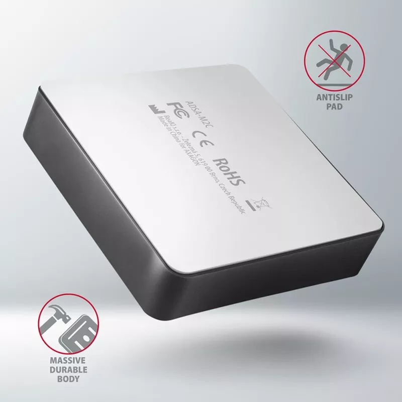 Axagon ADSA-M2C SuperSpeed USB-C 10Gbps Dual-M.2-NVMe-telakka