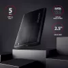 2,5 tuuman HDD/SSD-kotelo AXAGON EE25-A6C — SATA, USB 3.2 Gen 1 (Type-C & Type-A), alumiini, musta
