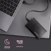 2,5 tuuman HDD/SSD-kotelo AXAGON EE25-A6C — SATA, USB 3.2 Gen 1 (Type-C & Type-A), alumiini, musta