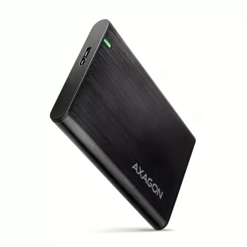 HDD/SSD-kotelo AXAGON EE25-A6M — 2,5 tuuman SATA, USB 3.2 Gen 1 (5 Gbit/s), Micro-USB B - USB Type-A, alumiini, musta