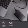 HDD/SSD-kotelo AXAGON EE25-A6M — 2,5 tuuman SATA, USB 3.2 Gen 1 (5 Gbit/s), Micro-USB B - USB Type-A, alumiini, musta