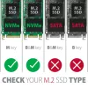Axagon EEM2-GTR ulkoinen USB-C 3.2 Gen 2 metallikotelo M.2 NVMe SSD-asemille