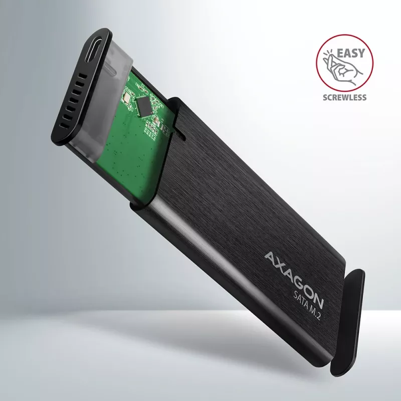 SSD-kotelo Axagon EEM2-SBC USB-C 3.2 Gen 2 musta M.2