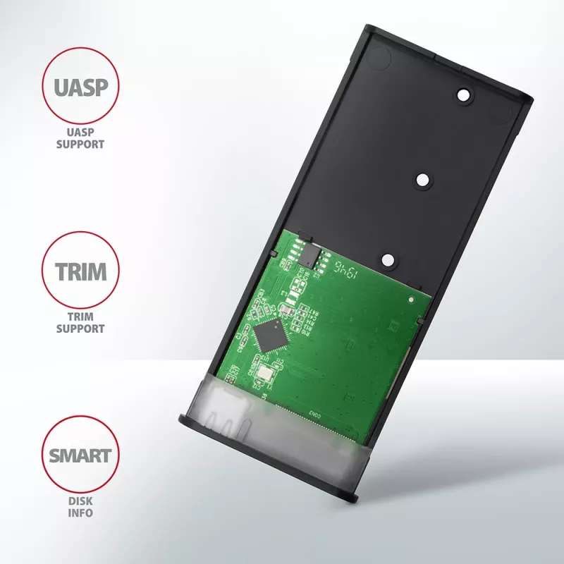 SSD-kotelo Axagon EEM2-SBC USB-C 3.2 Gen 2 musta M.2