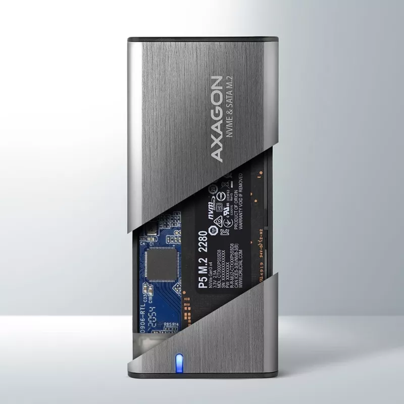 Axagon EEM2-SG2 SuperSpeed+ USB-C - M.2 NVMe & SATA SSD RAW-kotelo