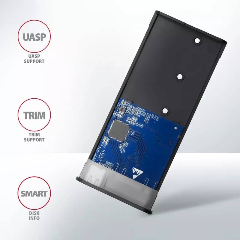 Axagon EEM2-SG2 SuperSpeed+ USB-C - M.2 NVMe & SATA SSD RAW-kotelo