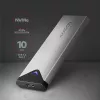 Axagon EEM2-UG2 ulkoinen USB-C 10Gbps metallikotelo M.2 NVMe SSD-kiintolevyille. hopea