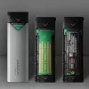 Axagon EEM2-UG2 ulkoinen USB-C 10Gbps metallikotelo M.2 NVMe SSD-kiintolevyille. hopea