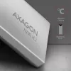 Axagon EEM2-UG2 ulkoinen USB-C 10Gbps metallikotelo M.2 NVMe SSD-kiintolevyille. hopea