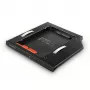 Axagon RSS-CD09 2,5 tuuman SSD/HDD-asennuskehys DVD-paikkaan 9,5 mm LED ALU-liitäntäkortit/adapterit sisäinen SATA