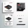 Axagon RSS-CD09 2,5 tuuman SSD/HDD-asennuskehys DVD-paikkaan 9,5 mm LED ALU-liitäntäkortit/adapterit sisäinen SATA