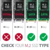 Axagon RSS-M2SD SATA - M.2 SATA SSD, sisäinen 2,5 tuuman ALU-kotelo, hopea