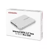 Axagon RSS-M2SD SATA - M.2 SATA SSD, sisäinen 2,5 tuuman ALU-kotelo, hopea
