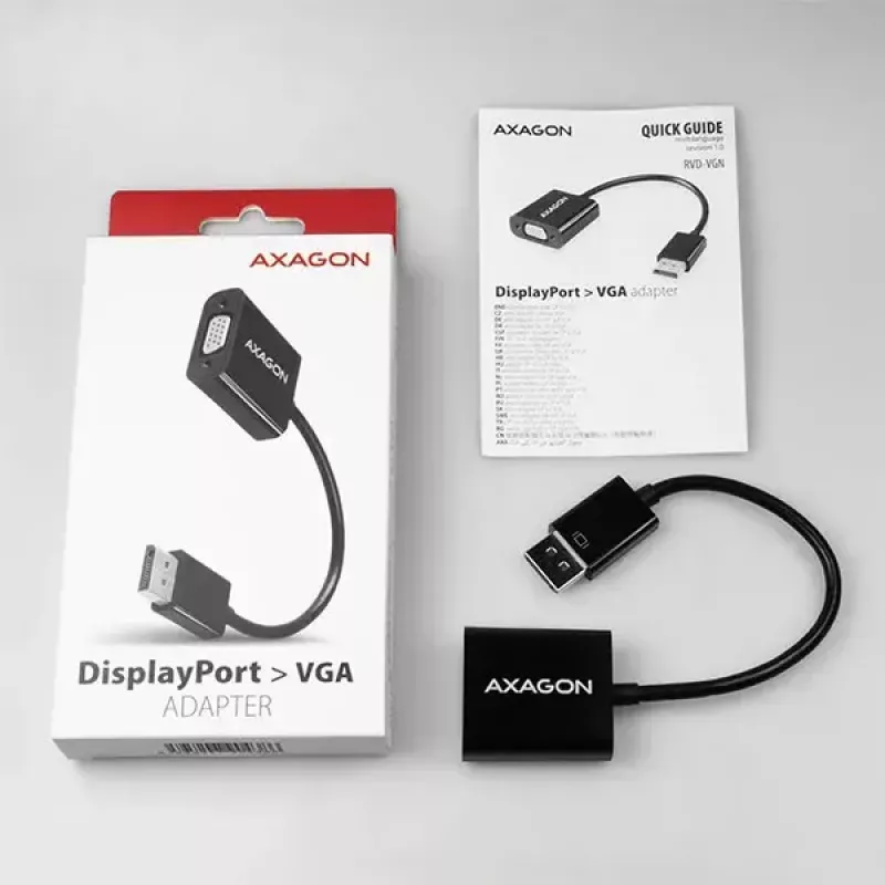 Videokaapeliadapteri Axagon RVD-VGN DisplayPort - VGA 0,16 m