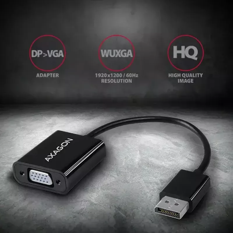 Videokaapeliadapteri Axagon RVD-VGN DisplayPort - VGA 0,16 m