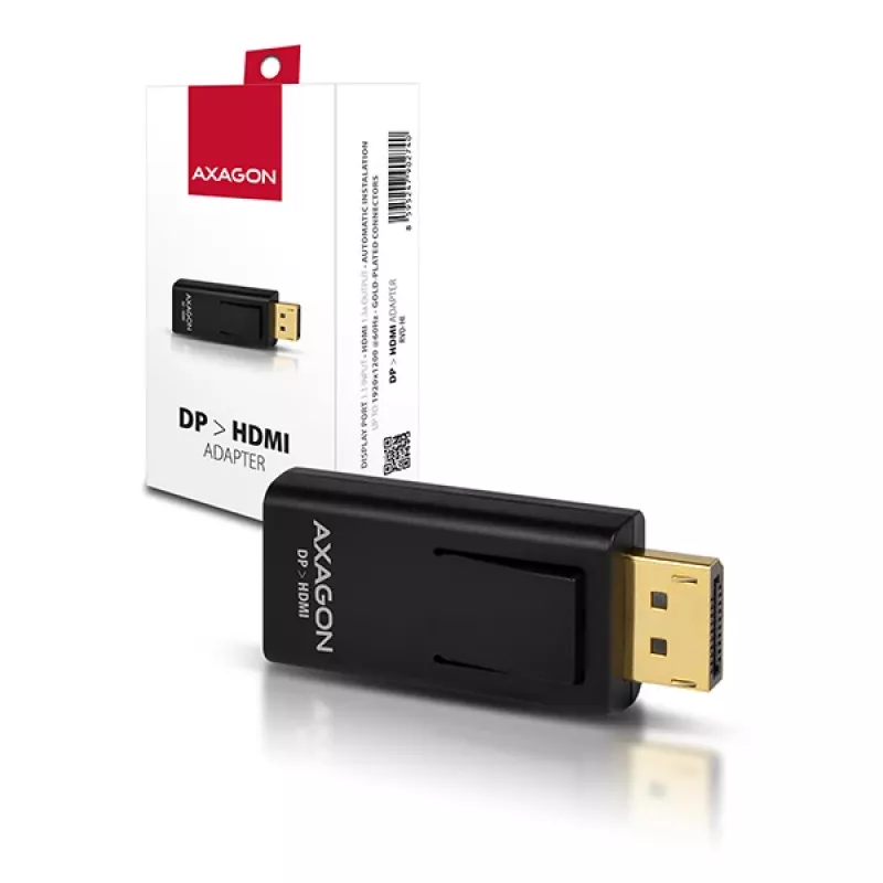 Kaapelin sukupuolenmuunnin Axagon RVD-HI DisplayPort - HDMI musta