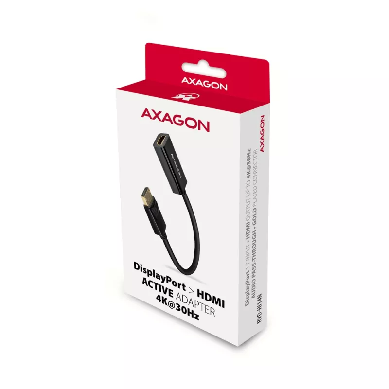 Axagon RVD-HI14N DisplayPort -> HDMI 1.4 -adapteri 4K/30Hz