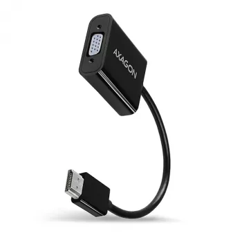 Axagon RVH-VGAN HDMI -> VGA -adapteri FullHD, 1920x1200, äänilähtö, virransyöttö