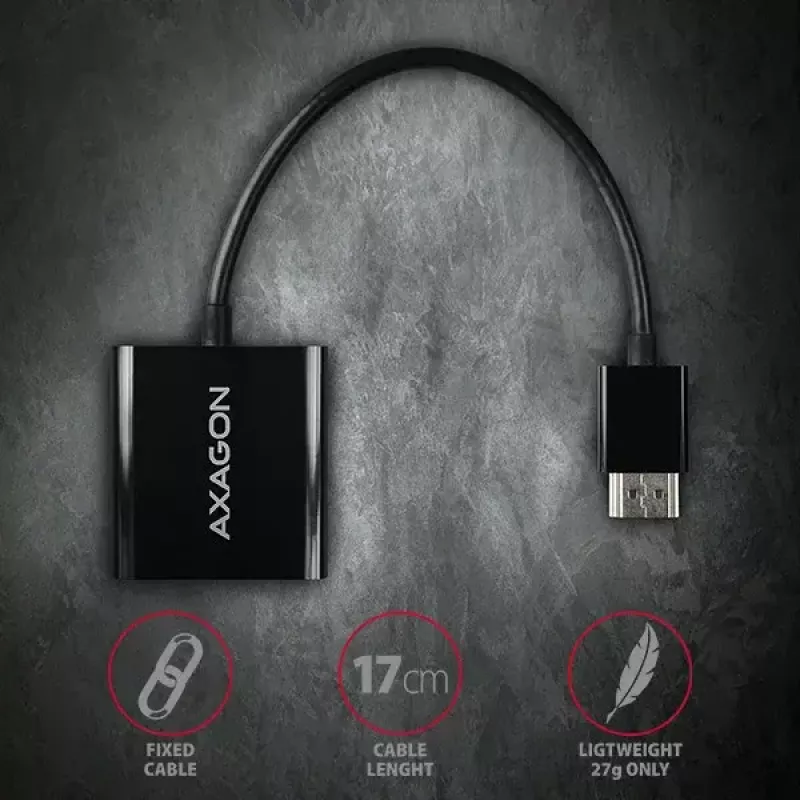Axagon RVH-VGN HDMI -> VGA -adapteri FullHD, 1920x1200