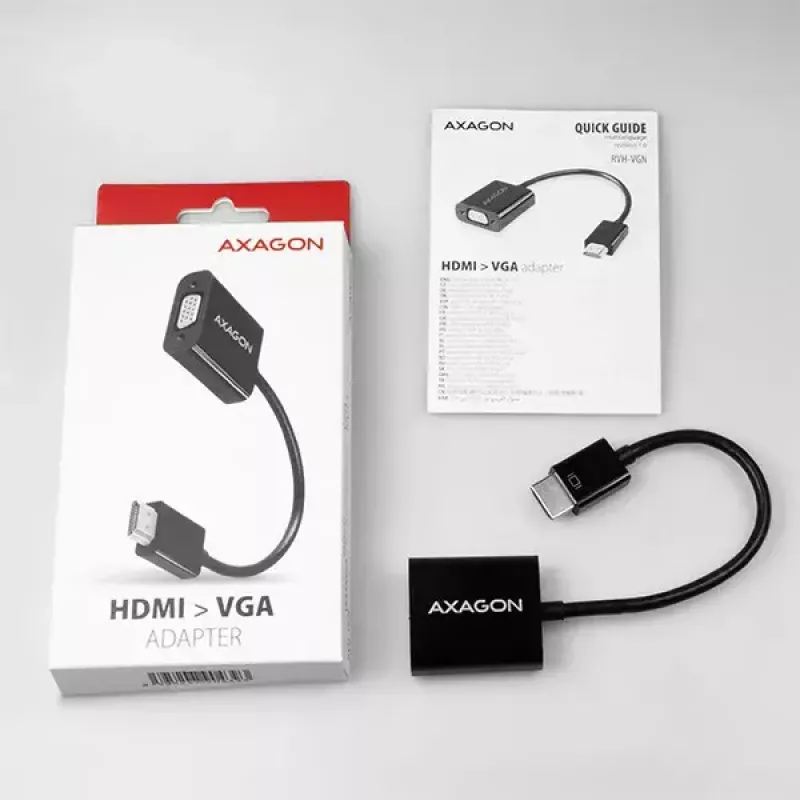 Axagon RVH-VGN HDMI -> VGA -adapteri FullHD, 1920x1200