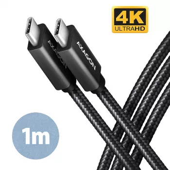 Axagon BUCM32-CM10AB SPEED+ USB-C USB 20Gbps/100W -kaapeli 1 m