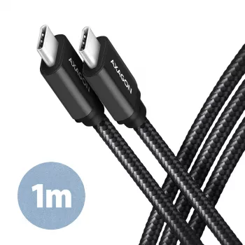 Axagon BUCM3-CM10AB SPEED USB-C <> USB-C 3.2 Gen 1 -kaapeli 1 m