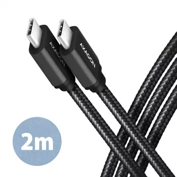 Axagon BUCM3-CM20AB SPEED USB-C <> USB-C 3.2 Gen 1 -kaapeli 2 m