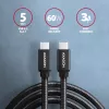 Axagon BUCM3-CM20AB SPEED USB-C <> USB-C 3.2 Gen 1 -kaapeli 2 m