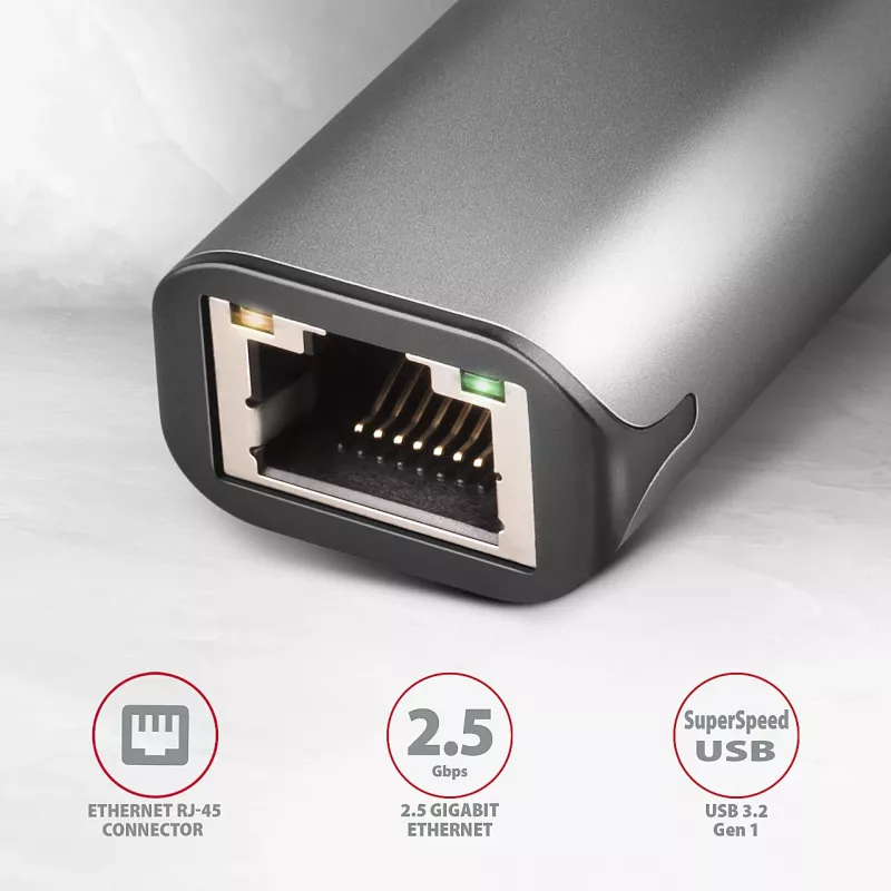 Axagon ADE-25RC SuperSpeed USB-C 2,5 Gigabit Ethernet -adapteri