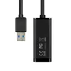 Axagon ADE-SR USB-A Gigabit Ethernet -adapteri, langallinen, USB, Ethernet, 1000 Mbit/s, musta