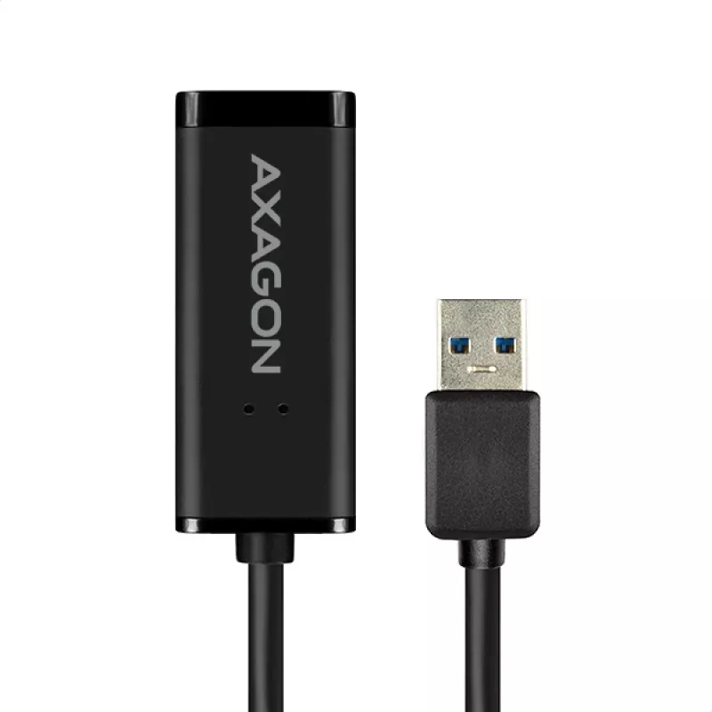 Axagon ADE-SR USB-A Gigabit Ethernet -adapteri, langallinen, USB, Ethernet, 1000 Mbit/s, musta