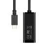 Axagon ADE-SRC USB-C Gigabit Ethernet -adapteri, langallinen, USB Type-C, Ethernet, 1000 Mbit/s, musta