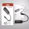 Axagon ADE-SRC USB-C Gigabit Ethernet -adapteri, langallinen, USB Type-C, Ethernet, 1000 Mbit/s, musta