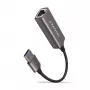 AXAGON USB 3.2 Gen 1 Type-A - Gigabit Ethernet -sovitin ADE-TR — 10/100/1000 Mbps, metalli titaaninharmaa, 5000 Mbit/s