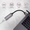 AXAGON USB 3.2 Gen 1 Type-A - Gigabit Ethernet -sovitin ADE-TR — 10/100/1000 Mbps, metalli titaaninharmaa, 5000 Mbit/s