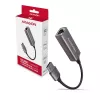 AXAGON USB 3.2 Gen 1 Type-A - Gigabit Ethernet -sovitin ADE-TR — 10/100/1000 Mbps, metalli titaaninharmaa, 5000 Mbit/s