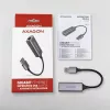 AXAGON USB 3.2 Gen 1 Type-A - Gigabit Ethernet -sovitin ADE-TR — 10/100/1000 Mbps, metalli titaaninharmaa, 5000 Mbit/s