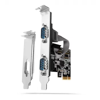 Axagon PCEA-S2N PCIe - 2x sarjaporttisovitin 250 kbps, SP & LP