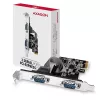 Axagon PCEA-S2N PCIe - 2x sarjaporttisovitin 250 kbps, SP & LP