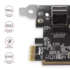Axagon PCEE-GRF PCIe - Gigabit Ethernet -sovitin Realtek 8111F, sis. SP & LP