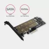 Axagon PCEM2-D PCIe x4 - M.2 NVMe M-Key + SATA B-Key -paikkasovitin, SP & LP