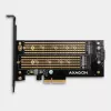 Axagon PCEM2-D PCIe x4 - M.2 NVMe M-Key + SATA B-Key -paikkasovitin, SP & LP