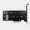 Axagon PCEM2-D PCIe x4 - M.2 NVMe M-Key + SATA B-Key -paikkasovitin, SP & LP
