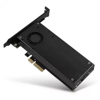 Axagon PCEM2-DC PCIe x4 - M.2 NVMe M-Key + SATA B-Key -paikkasovitin jäähdyttimellä, SP & LP