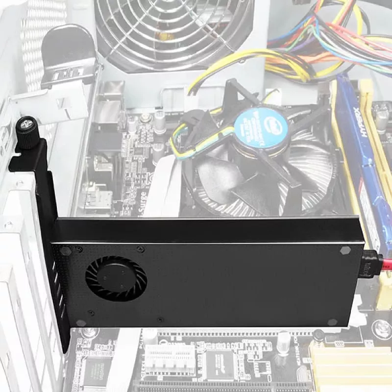 Axagon PCEM2-DC PCIe x4 - M.2 NVMe M-Key + SATA B-Key -paikkasovitin jäähdyttimellä, SP & LP