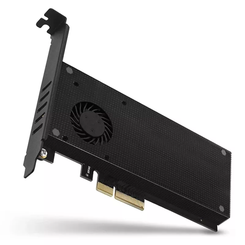 Axagon PCEM2-DC PCIe x4 - M.2 NVMe M-Key + SATA B-Key -paikkasovitin jäähdyttimellä, SP & LP