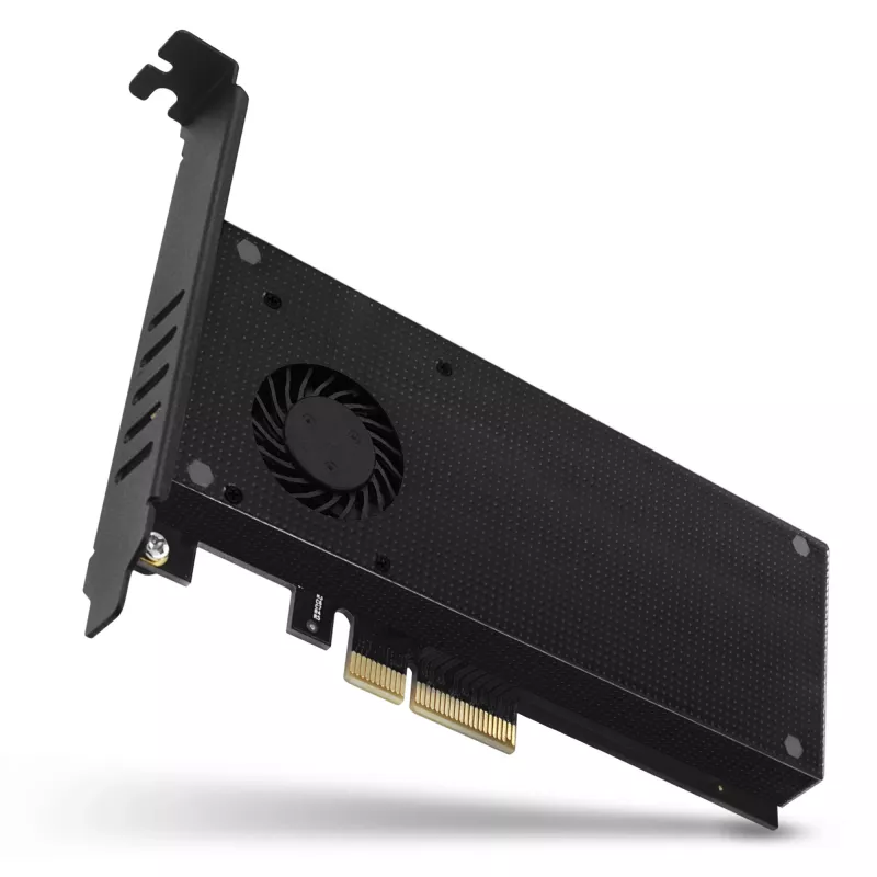 Axagon PCEM2-DC PCIe x4 - M.2 NVMe M-Key + SATA B-Key -paikkasovitin jäähdyttimellä, SP & LP