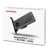 Axagon PCEM2-DC PCIe x4 - M.2 NVMe M-Key + SATA B-Key -paikkasovitin jäähdyttimellä, SP & LP