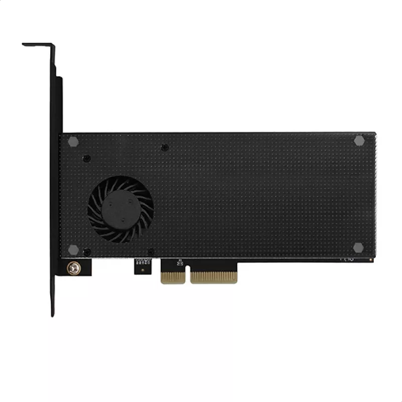Axagon PCEM2-DC PCIe x4 - M.2 NVMe M-Key + SATA B-Key -paikkasovitin jäähdyttimellä, SP & LP